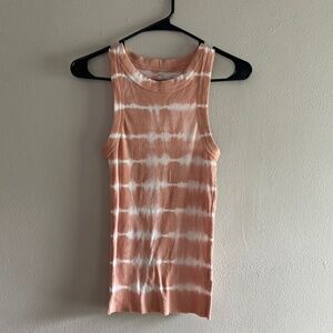 Aerie peach tie dye tank size small